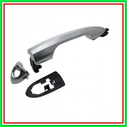 Front Outer Handle Left-Chrome Satin-With NOTTOLINO ALFA ROMEO Juliet Hole-(Year 2016 Onwards)