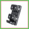 Pulsantiera Nera-4 Interruttori-Alzacristallo Porta Anteriore Sinistra-4 Pins Audi-A4 (B8)-Mod. 12/07-12/11