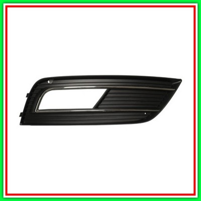 Griglia Destra Paraurti Nera-Con Sede Fendi-Con Modanatura Cromata Audi A4 (B8)-(Anno 2012-2015)