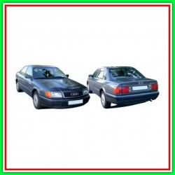 Retrovisore Sinistro Elettrico-Nero-Termico-Piatto-Cromato Mod 1982 Al 1994 Audi 100-(Anno 1990-1994)