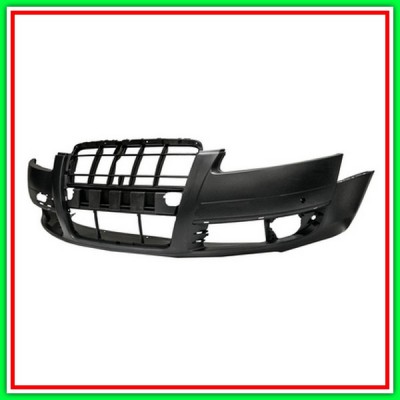 Paraurti Anteriore Con Primer-Con Fori Pdc-Supporti-Con Tracce Lavafari Audi A6-(Anno 2004-2008)