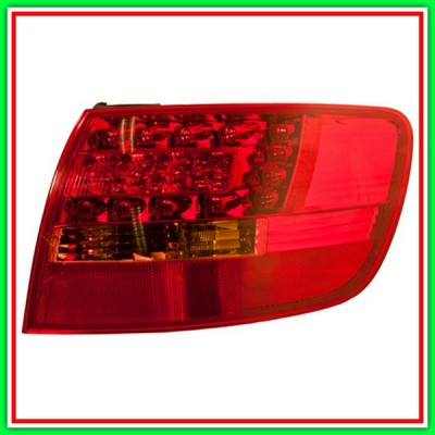 Fanale Posteriore Destro Esterno-Senza Portalampada-Rosso-Rosa-Led-Station Wagon Mod 07-08 Audi A6-(Anno 2004-2008)