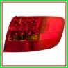 Fanale Posteriore Destro Esterno-Senza Portalampada-Rosso-Rosa-Led-Station Wagon Mod 07-08 Audi A6-(Anno 2004-2008)
