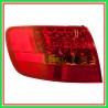 Fanale Posteriore Sinistro Esterno-Senza Portalampada-Rosso-Rosa-Led-Station Wagon Mod 07-08 Audi A6-(Anno 2004-2008)