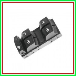 Pulsantiera Nera-4 Interruttori-Alzacristallo Porta Anteriore Sinistra-10 Pins Audi A6-(Anno 2008-2011)