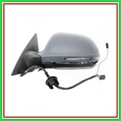 Electrical-Thermal Left Rearview Mirror-With Primer-With Headlight-With Memory-With Courtesy-Lockable-Aspheric-Chrome Light