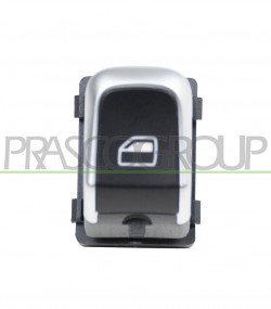 Interruttore Alzacristallo Nero/Bordo Cromato-Porta Anteriore Destra-4 Pins Audi-A1-Mod. 07/14-09/18