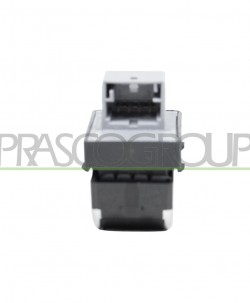 Interruttore Alzacristallo Nero/Bordo Cromato-Porta Anteriore Destra-4 Pins Audi-A1-Mod. 07/14-09/18