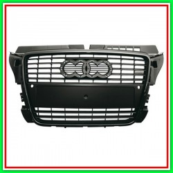 Griglia Radiatore Nera Con Fori Pdc-Supporti Audi A3-(Anno 2008-2012)
