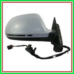 Electric-Thermal Right Rearview Mirror-With Primer-Con Headlight-Convex-Chrome Mod 3 Doors AUDI A3-(Year 2008-2012)