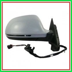 Electric-Thermal Right Rearview Mirror-With Primer-With Headlight-Lockable-Aspheric-Chrome Mod 3 Doors-16H10P-Mod 2008 To 2010