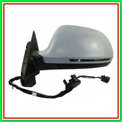Electric-Thermal Left Rearview Mirror-With Primer-With Headlight-Lockable-Aspheric-Chrome Mod 3 Doors-16H10P-Mod 2008 To 2010