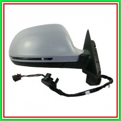 Electric-Thermal Right Rearview Mirror-With Primer-Con Headlight-Convex-Chrome Mod 5 Doors-16H8P-Mod 2008 To 2010