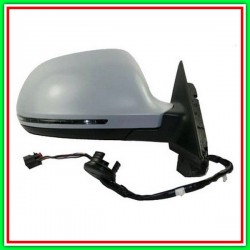 Electric-Thermal Right Rearview Mirror-With Primer-With Headlight-Lockable-Aspheric-Chrome Mod 5 Doors-16H10P-Mod 2008 To 2010