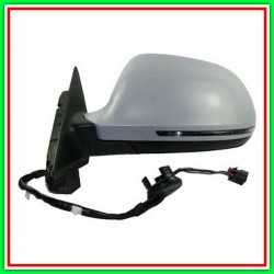 Electric-Thermal Left Rearview Mirror-With Primer-With Headlight-Lockable-Aspheric-Chrome Mod 5 Doors-16H10P-Mod 2008 To 2010