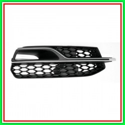 Black Right Grid PARAURTI Front With Silver Molding Mod S3 AUDI A3 35 Doors (8V18Va)-(Year 2012-2016)