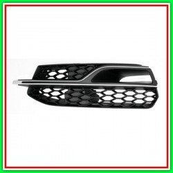 Black Left Grid PARAURTI Front With Silver Molding Mod S3 AUDI A3 35 Doors (8V18Va)-(Year 2012-2016)