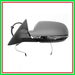 Retrovisore Sinistro Elettrico-Termico-Primer-Fanale-Memoria-Chiudibile-Oscuramento Automatico-Lane Assist-Asferico-Cromato