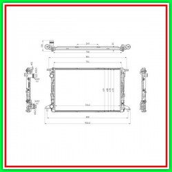 Radiatore Audi - A5 (8T3/8F7) Coupe'/Cabriolet - Mod. 08/11 - 03/17