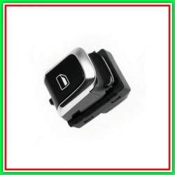 Interruttore Alzacristallo Nero-Bordo Cromato-Porta Posteriore Destra-Sinistra-4 Pins Audi A5 (8T) Sportback-(Anno 2011-2017)