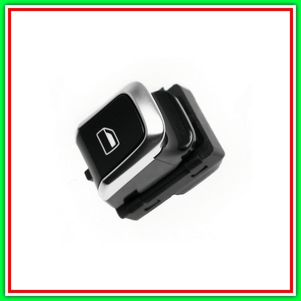 Interruttore Alzacristallo Nero-Bordo Cromato-Porta Posteriore Destra-Sinistra-4 Pins Audi A5 (8T) Sportback-(Anno 2011-2017)