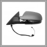Retrovisore Sinistro Elettrico-Termico-Primer-Fanale-Memoria-Chiudibile-Oscuramento Automatico-Con Lane Assist-Asferico-Cromato