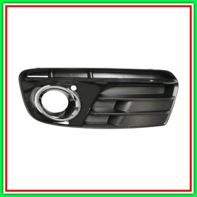 Griglia Sinistra Paraurti Nera Lucida-Con Sede Fendi-Con Cornice Cromata Audi Q5-(Anno 2012-2016)