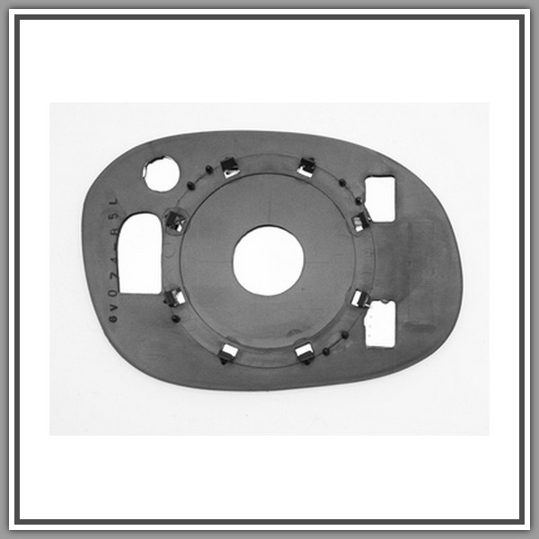 Piastra Specchio Sinistra Asferica Cromata Citroen C3-(Anno 2002-2005)