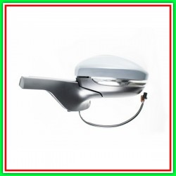 Retrovisore Sinistro Elettrico-Termico Con Primer-Con Fanale-Convesso-Cromato Citroen C3-(Anno 2016-2020)