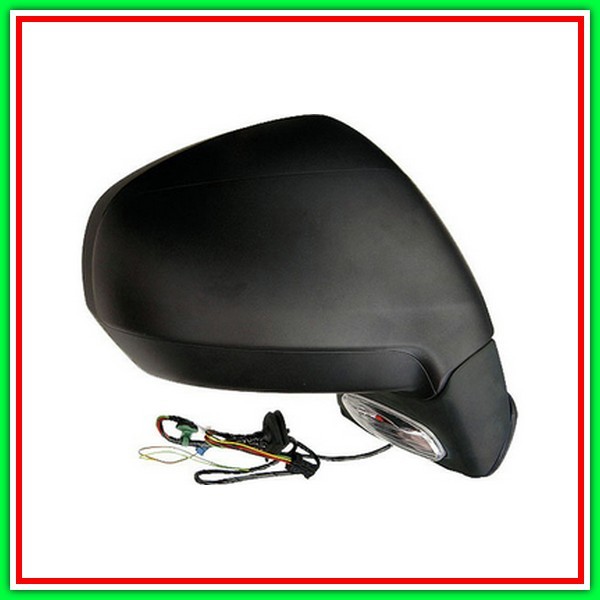 Retrovisore Destro Elettrico-Nero-Termico-Con Sonda-Con Fanale-Convesso-Cromato Citroen C4 Picasso-(Anno 2007-2010)