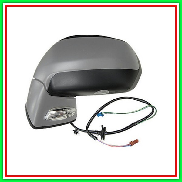 Retrovisore Sinistro Elettrico-Termico Con Primer-Con Fanale-Con Luce Cortesia Citroen C4 Picasso-(Anno 2007-2010)