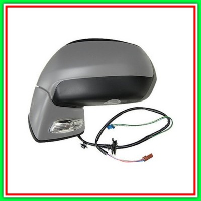 Retrovisore Sinistro Elettrico-Termico Con Primer-Con Fanale-Con Luce Cortesia Citroen C4 Picasso-(Anno 2007-2010)