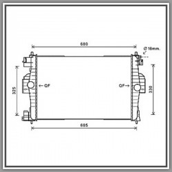 Radiatore Citroen Ds4-(Anno 2011-2015)