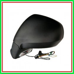 Electrical-Black-Thermal Left Rearview Mirror-With Headlight-Convex-Chrome CITROEN C4 Grand Picasso-(Year 2007-2013)