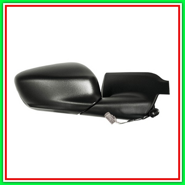 Retrovisore Destro Elettrico-Nero-Con Sonda-Convesso-Cromato-5 Pins-2 Connettori Citroen C4 Cactus-(Anno 2014-2018)