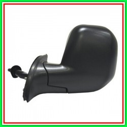 Retrovisore Sinistro A Cavi-Nero-Convesso-Cromato Citroen Berlingo-(Anno 2008-2011)