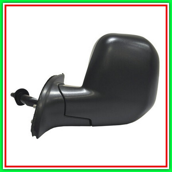 Retrovisore Sinistro A Cavi-Nero-Convesso-Cromato Citroen Berlingo-(Anno 2008-2011)
