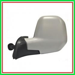 Retrovisore Sinistro A Cavi Con Primer-Convesso-Cromato Citroen Berlingo-(Anno 2008-2011)