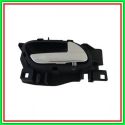 Maniglia Interna Anteriore Destra Con Leva Cromata-Mostrina Nera Citroen Berlingo-(Anno 2008-2011)