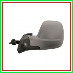 Retrovisore Sinistro A Cavi Con Primer-Convesso-Cromato Citroen Berlingo-(Anno 2012-2015)