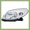 Proiettore Destro H4 Elettrico Cromato-Con Motore-Con Cavi Dacia Sandero-(Anno 2008-2012)