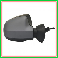 Right Cable Rearview Mirror With Primer-Convesso-Chrome DACIA Sandero-(Year 2008-2012)