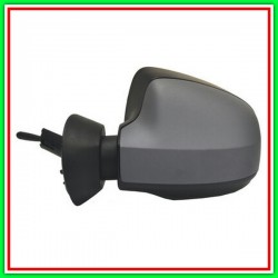 Retrovisore Sinistro A Cavi Con Primer-Convesso-Cromato Dacia Sandero-(Anno 2008-2012)
