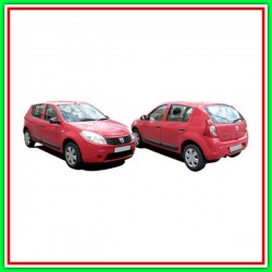 Maniglia Interna Anteriore-Posteriore Sinistra Con Leva Argento-Mostrina Nera-Clip Dacia Sandero-(Anno 2008-2012)