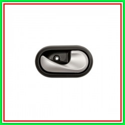 Maniglia Interna Anteriore-Posteriore Destra Con Leva Argento-Mostrina Nera-Clip Dacia Sandero-(Anno 2008-2012)