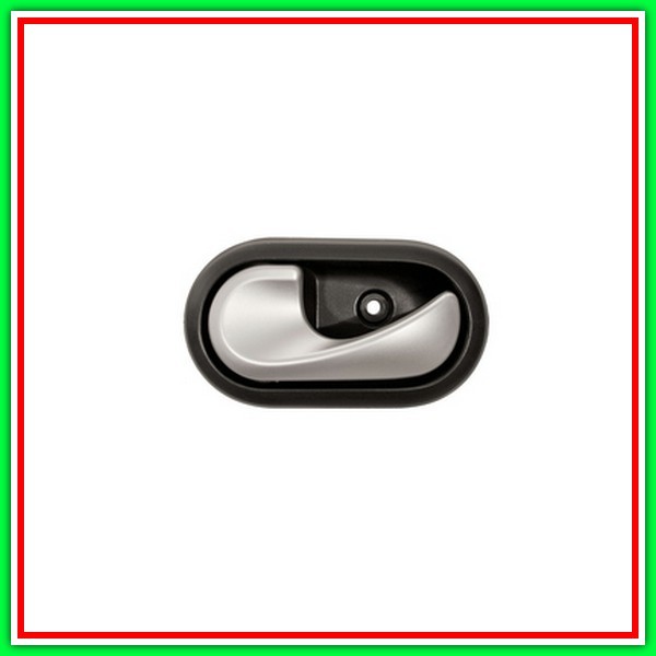 Maniglia Interna Anteriore-Posteriore Sinistra Con Leva Argento-Mostrina Nera-Clip Dacia Sandero-(Anno 2008-2012)