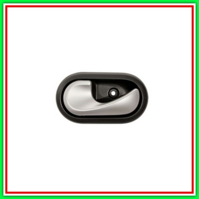 Maniglia Interna Anteriore-Posteriore Sinistra Con Leva Argento-Mostrina Nera-Clip Dacia Sandero-(Anno 2008-2012)