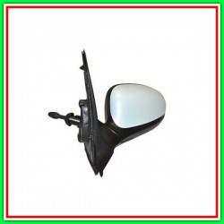 Left Cable Rearview Mirror With Primer-Convesso-Chrome FORD Ka-(Year 2008-2016)