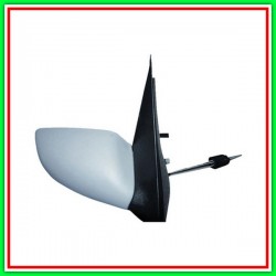 Right Cable Rearview Mirror With Primer-Con Probe-Convex-Chrome FORD Fiesta Mk Iv-(Year 1996-1999)