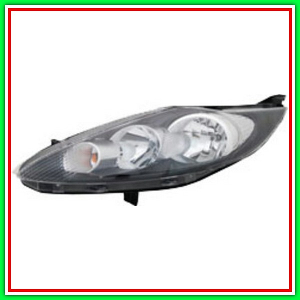 Proiettore Sinistro H7-H1 Elettrico Con Motore-Nero Ford Fiesta Mk Vi-(Anno 2008-2012)